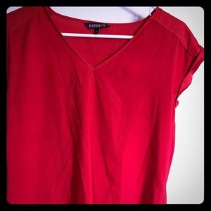 Satin blouse with cuffed sleeves